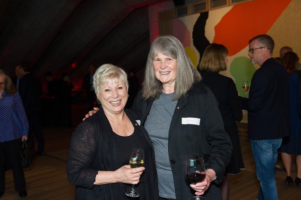 Left to right: Lynn Rainbow Reid AM with Dr Grace Cochrane AM at the Utzon Room, Sydney Opera House. 