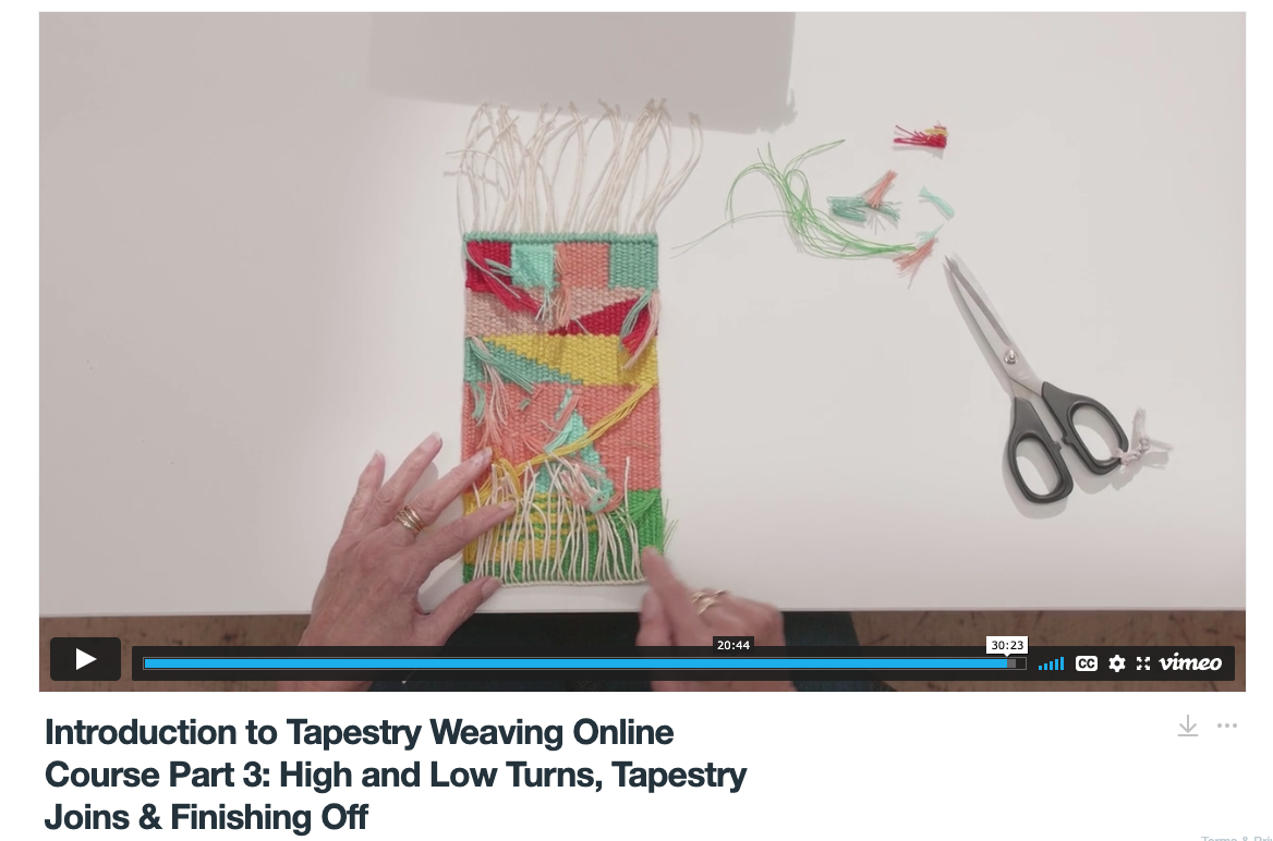 ATW Introduction to Tapestry Weaving Online Course