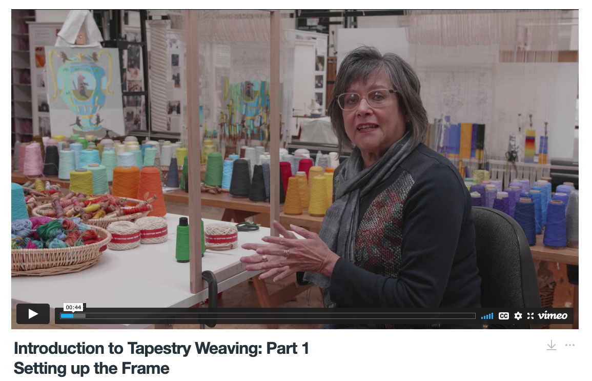 ATW Introduction to Tapestry Weaving Online Course