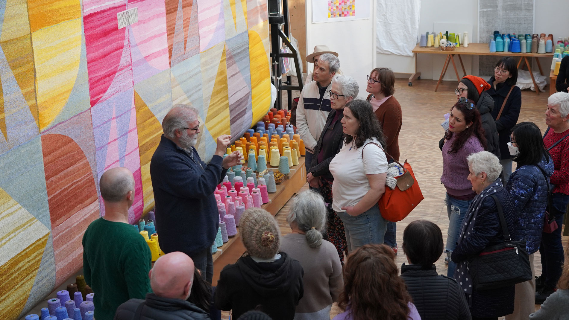 Tour group at Australian Tapestry Workshop