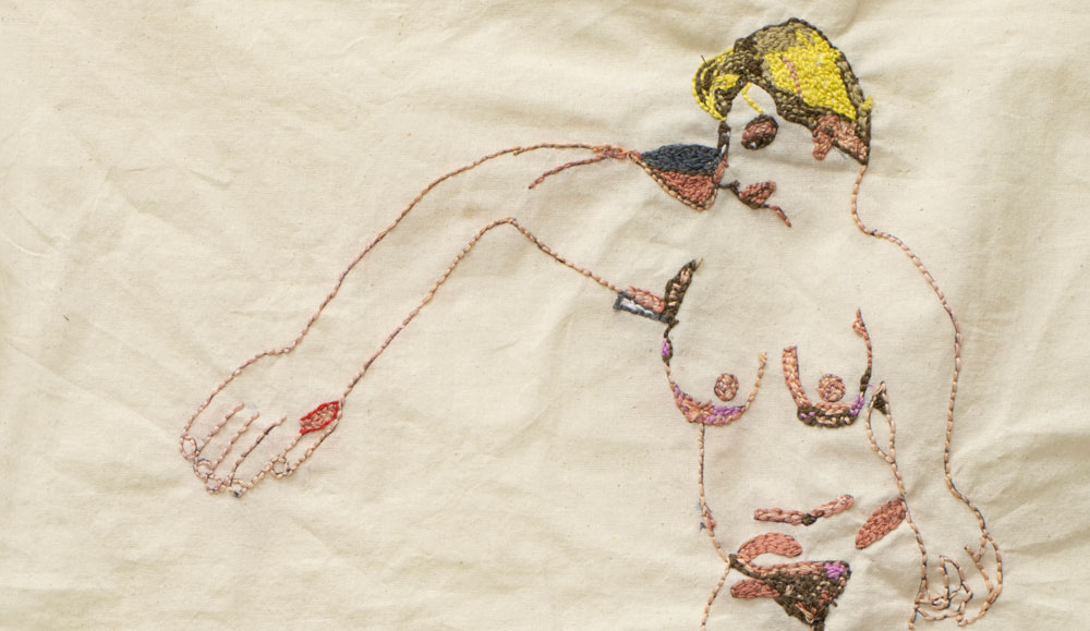 Lisa Reid Untitled 2024. Embroidery on fabric, 48 x 40 cm