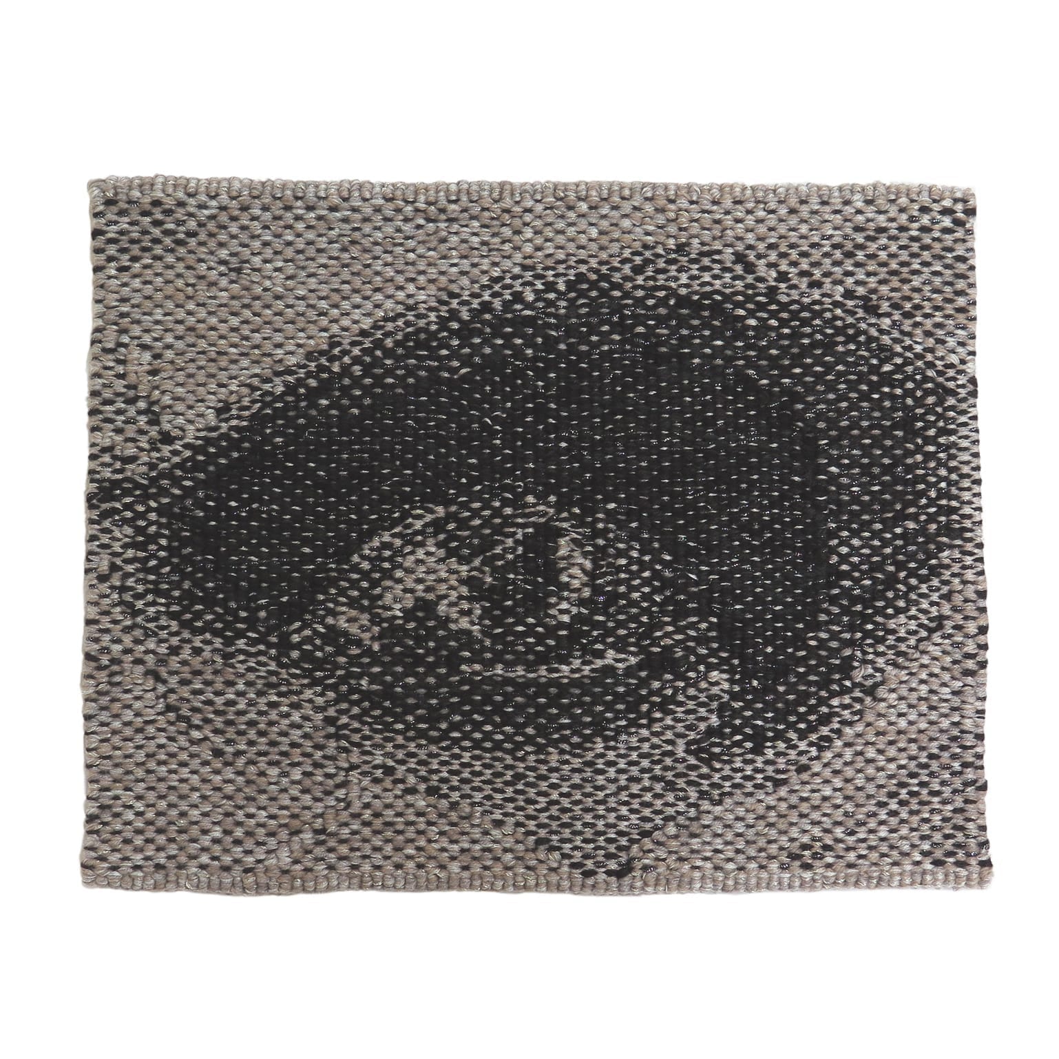 ‘Miili' Edition #6 designed by Brook Andrew in 2019, woven by Chris Cochius, wool, cotton, Lurex, 23.3 x 28.7 cm. 
