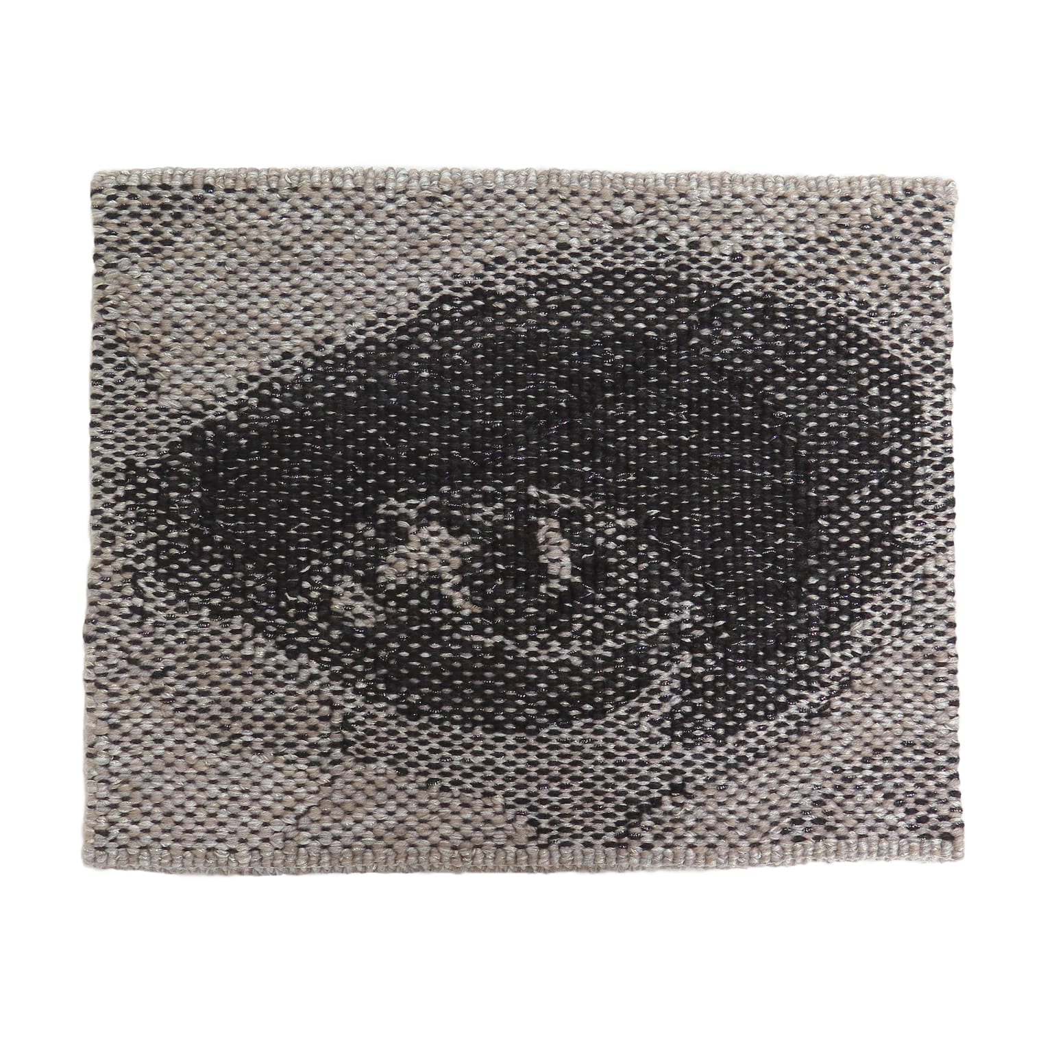 ‘Miili' Edition #7 designed by Brook Andrew in 2019, woven by Chris Cochius, wool, cotton, Lurex, 23.2 x 29.4cm.