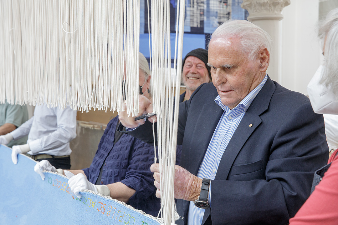 Cutting Off Ceremony: 'Parramatta' tapestry. Photo: John Gollings AM. 