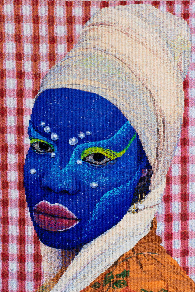 'Self Portrait in July (4)', 2021, designed by Atong Atem, woven by Pamela Joyce, wool and cotton. Photograph: Marie-Luise Skibbe.